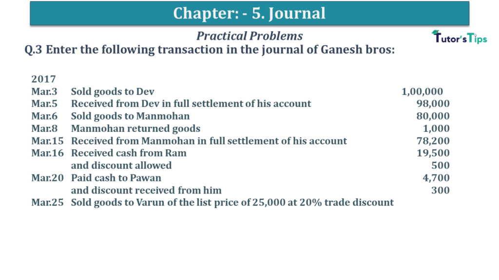 Question No 03 Chapter No 5