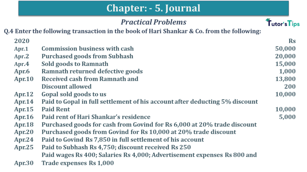 Question No 04 Chapter No 5