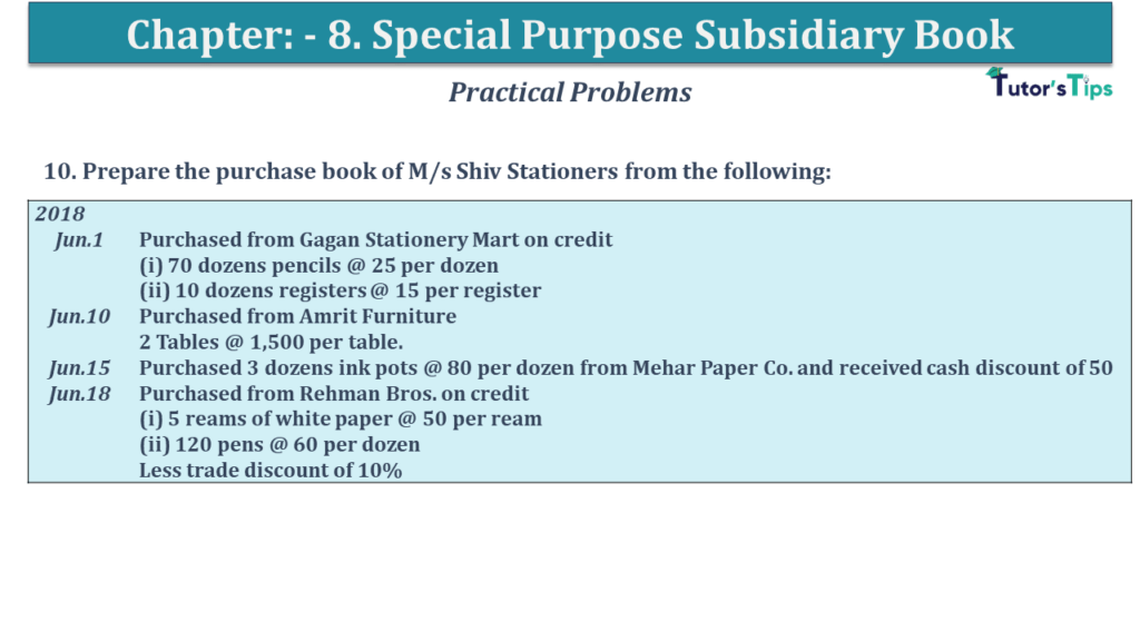 Question No 10 Chapter No 8