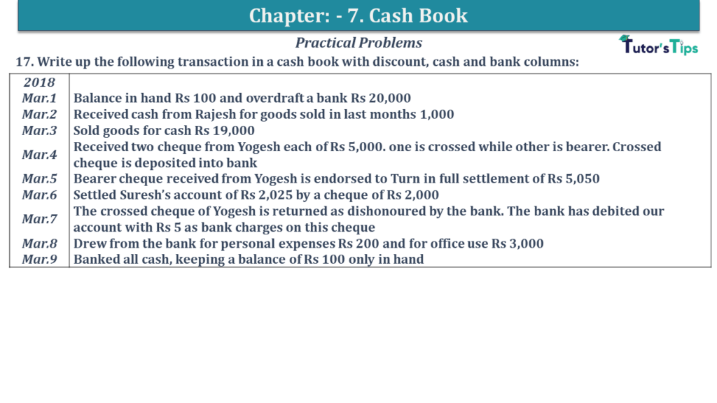 Question No 17 Chapter No 7