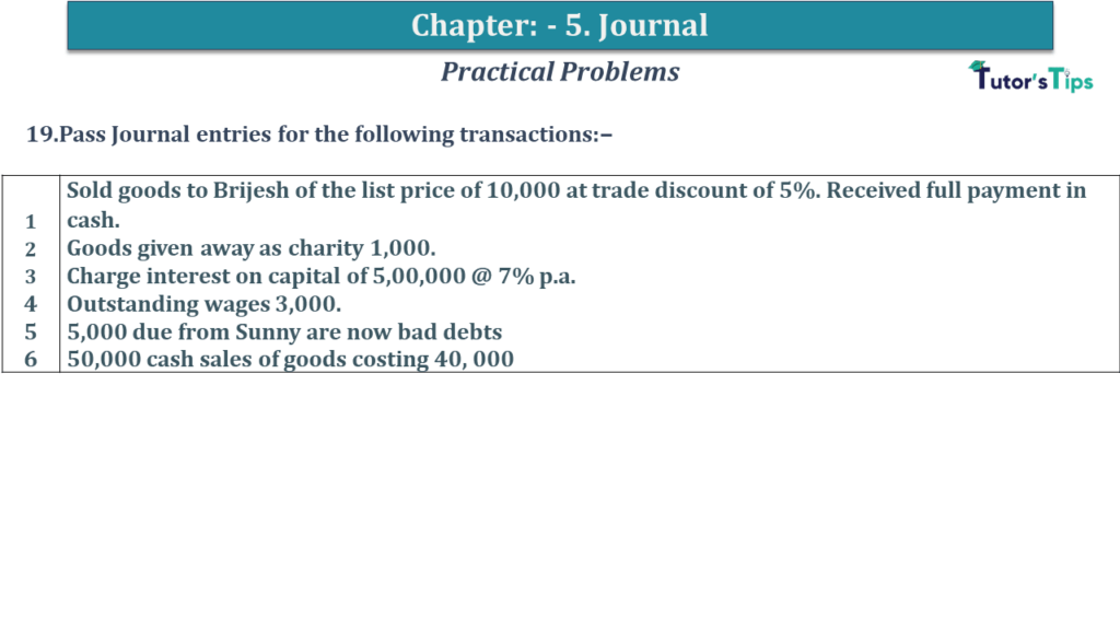 Question No 19 Chapter No 5