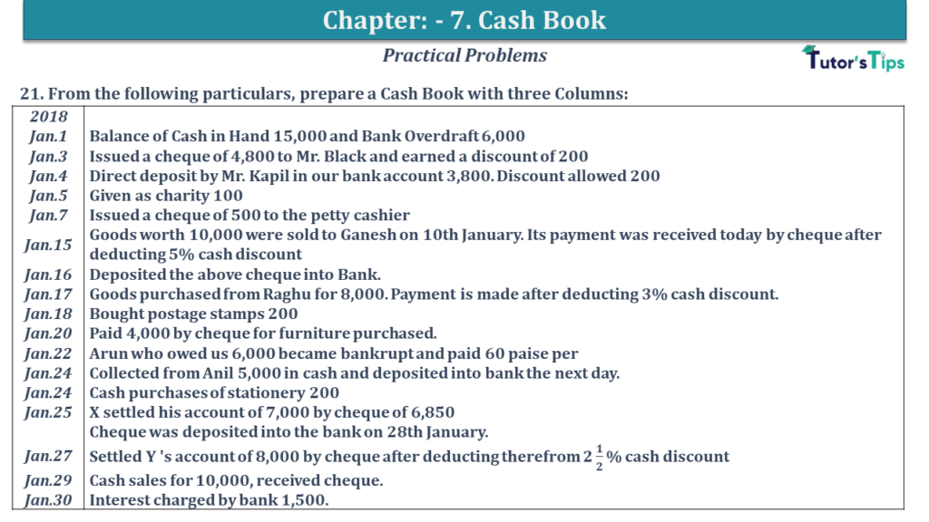 Question No 21 Chapter No 7