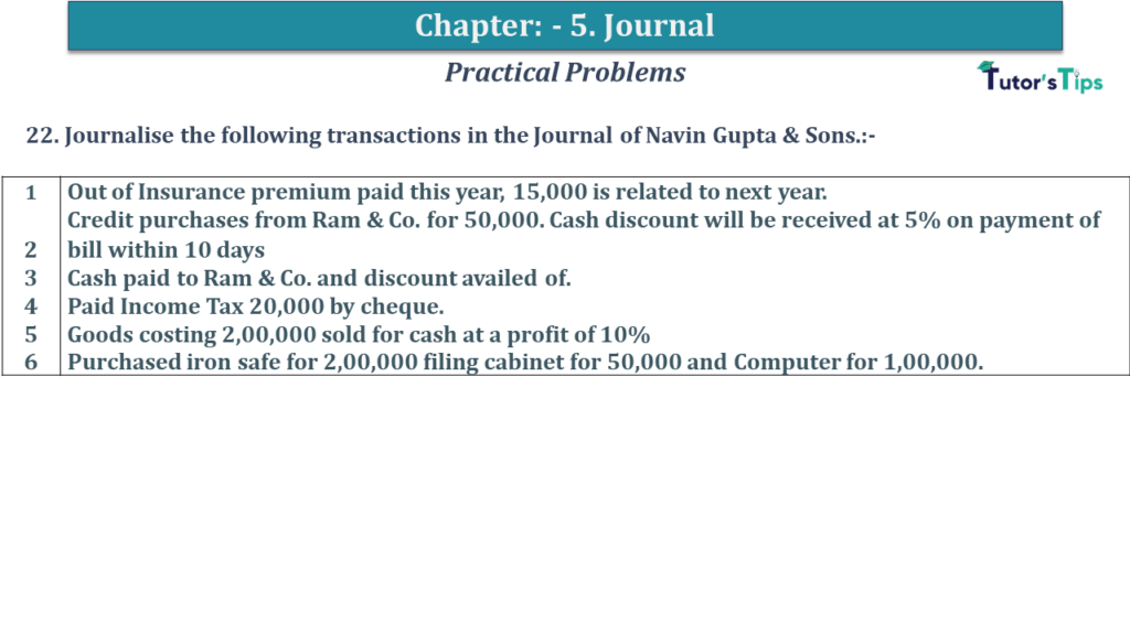 Question No 22 Chapter No 5