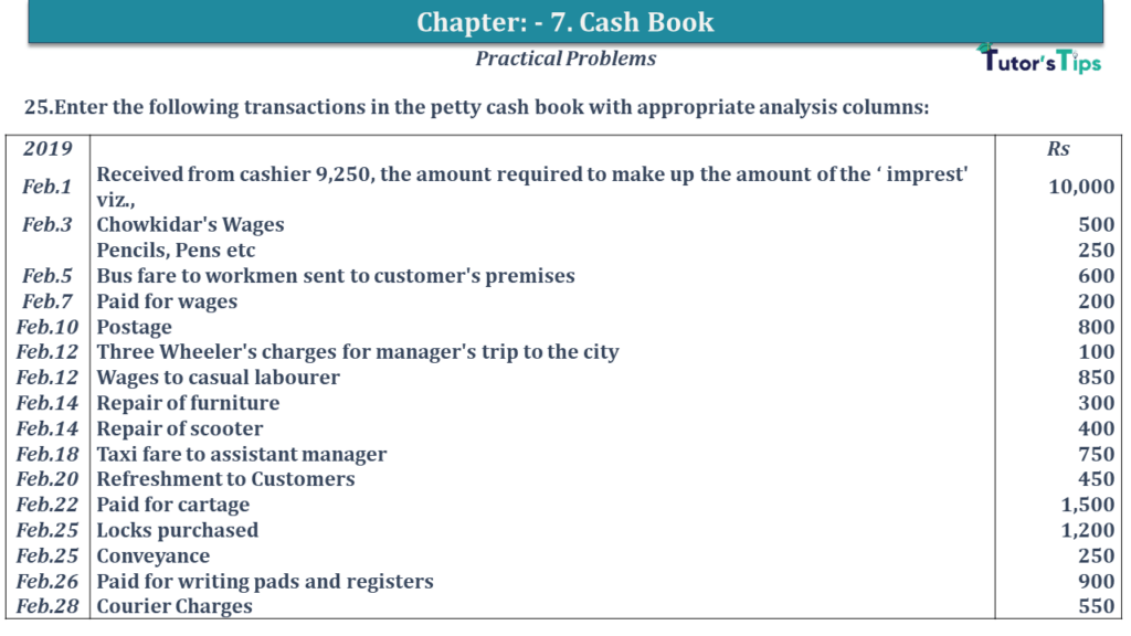 Question No 25 Chapter No 7