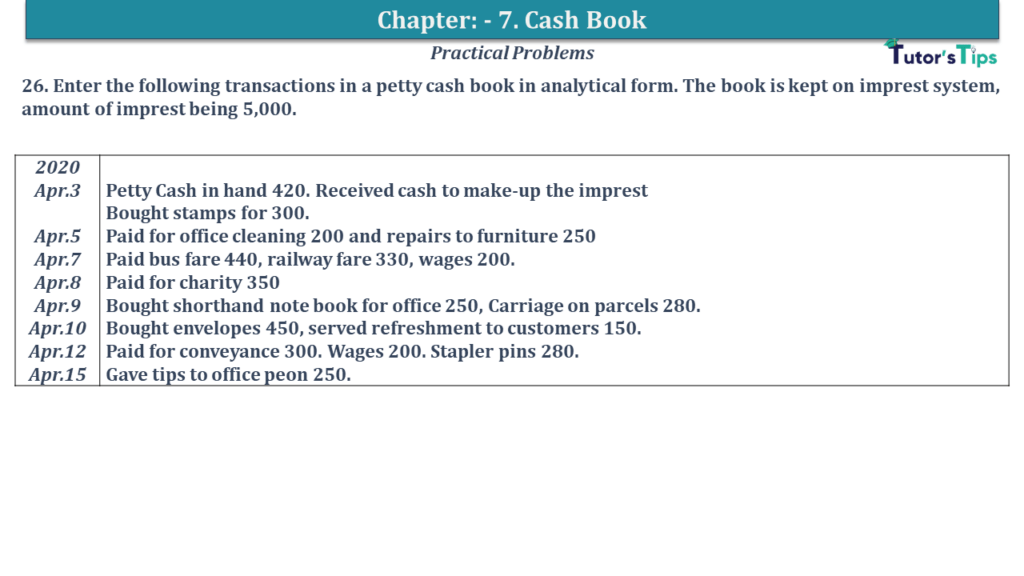 Question No 26 Chapter No 7