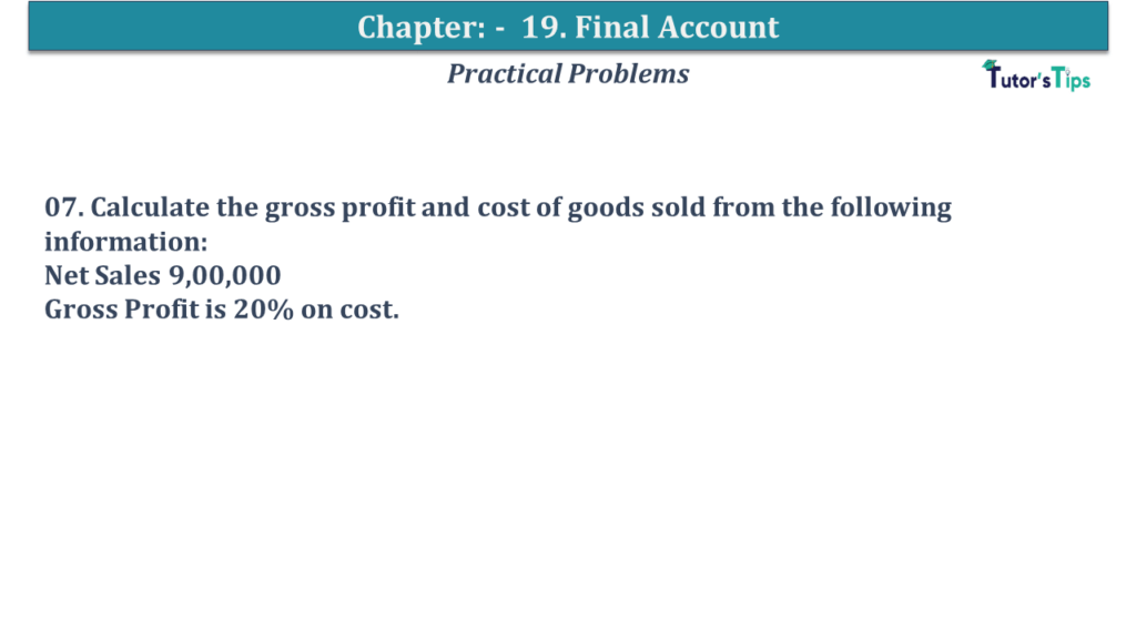 Question No 07 Chapter No 19