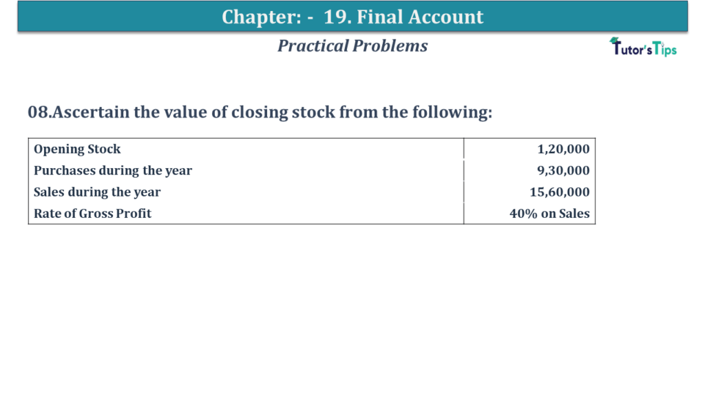 Question No 08 Chapter No 19