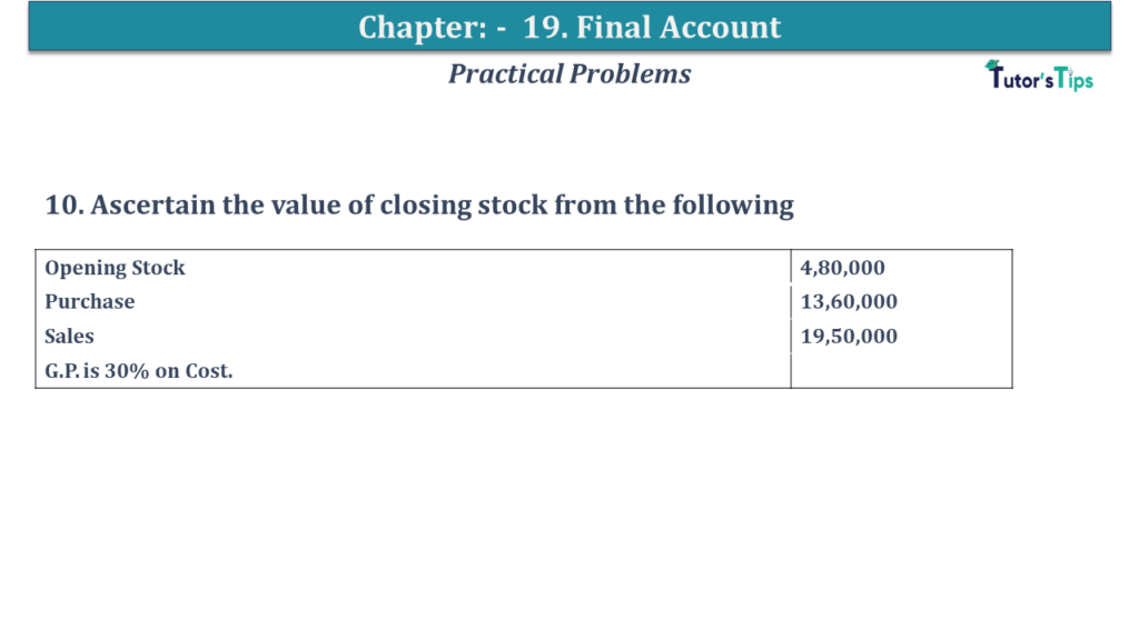 Question No 10 Chapter No 19