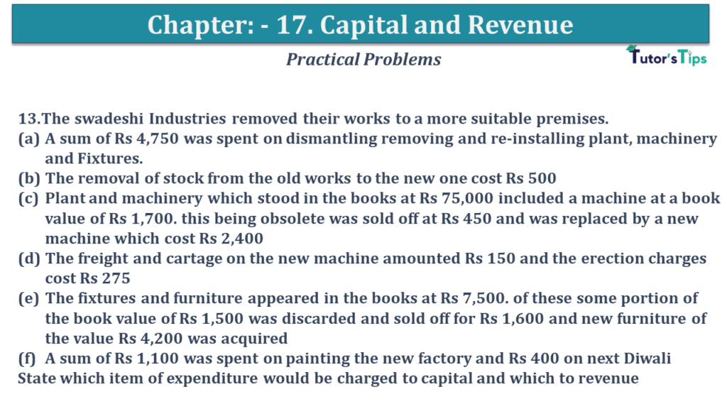 Question No 13 Chapter No 17