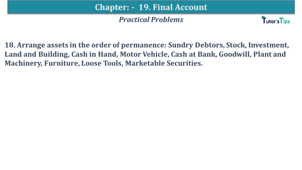 Question No 18 Chapter No 19